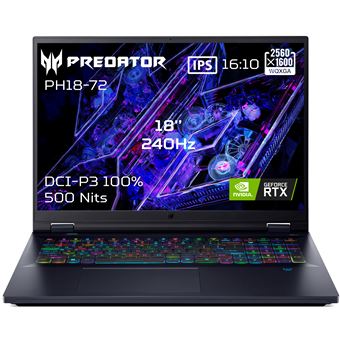 Acer gaming Predator Helios Neo 18 AI PHN18 72 99MT 18 LCD 240 Hz Intel Core Ultra 9 32 GB RAM 1 TB SSD Nvidia GeF laptop