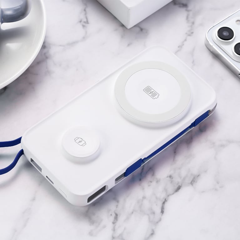 PowerBank PastelUp Sans Fil Qi MagSafe 10 000mAh USB A / C Neuf - vue 2