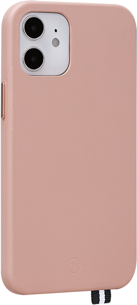 Coque iPhone 12 mini Elysée en Cuir full covering Rose Artefakt
