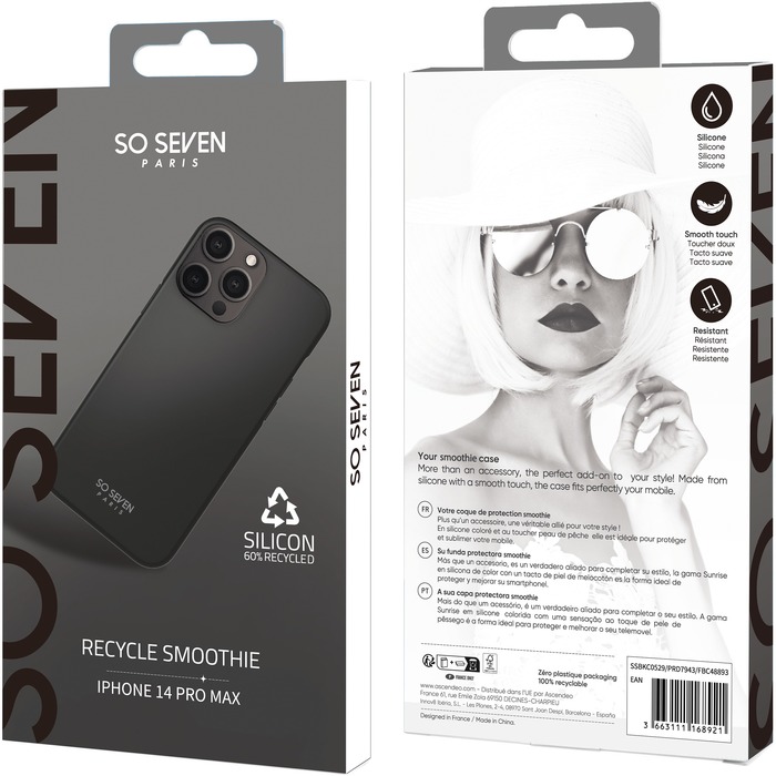 SO SEVEN COQUE SMOOTHIE RECYCLEE IPHONE 14 PRO MAX - vue 3