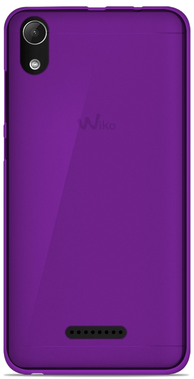 Coque silicone unie compatible Givré Violet Wiko Lenny 4 Plus