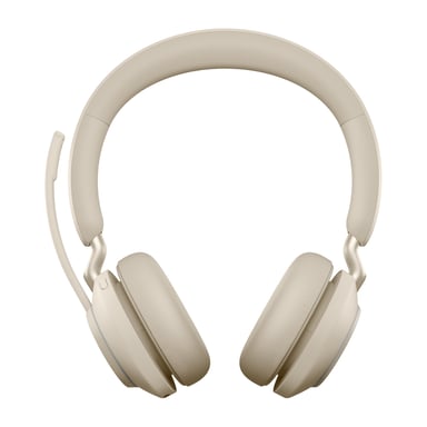 Jabra Evolve2 65, UC Auriculares inalámbricos estéreo Diadema Escritorio/Centro de llamadas USB Tipo-C Bluetooth Beige