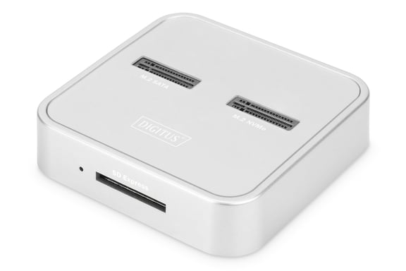 Digitus Station d'accueil avec baies M.2 pour SSD NVMe + SATA et lecteur de carte SD Express, USB-C™