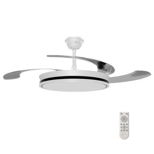 Origial Ventilateur de Plafond avec Lumière AirBliss Ceiling 30W 122cm 6 Vitesses Pales Rétractables Télécommande