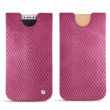 Pochette cuir Apple iPhone X -  - Rouge - Cuir Abaca