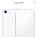 Carcasa híbrida antibacteriana invisible para iPhone 6/6s/7/8/SE 2020/SE 2022, Transparente