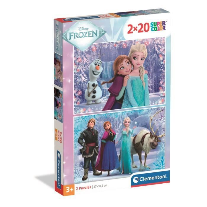 Clementoni Puzzle Enfant 2X20 Pièces Frozen Walt Disney Fabriqué en Italie 24825 - vue 5