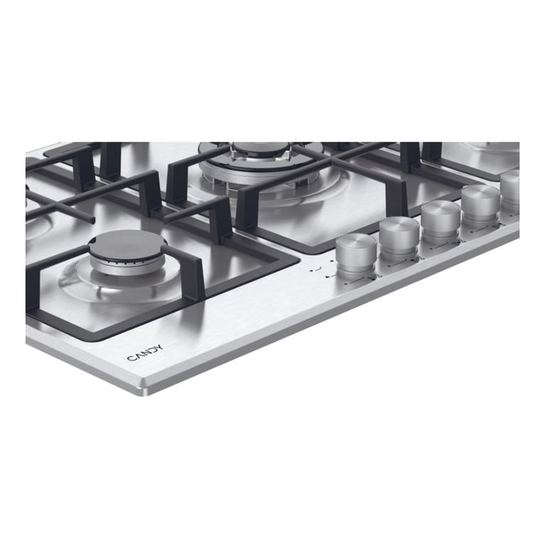 Candy Moderna CHG93WX1 Acier inoxydable Intégré 86 cm Gaz 5 zones - vue 2