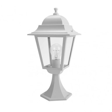 Abrila Spica Sobremuro Exterior Clásico 1×E27 IP44, Blanco, 46X21,5X21,5