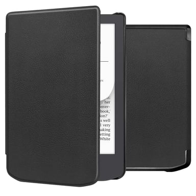 imoshion Étui de liseuse portefeuille Slim Hard pour Pocketbook Verse / Verse Lite / Verse Pro / Vivlio Light / Light HD - Noir
