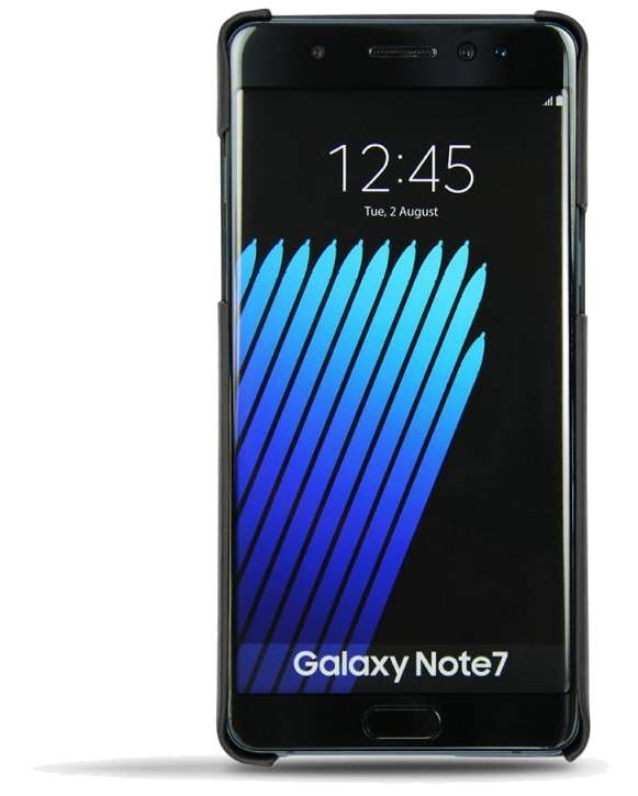 Coque cuir Samsung Galaxy Note 7 - Coque arrièreNoir