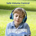 Tronsmart KH02 Auriculares Bluetooth para Niños, Audio con Volumen Limitado a 74/85/94 dB, Plegables con Micrófono Integrado, Inalámbricos Bluetooth 5.3 para Estudio, Viaje, Azul