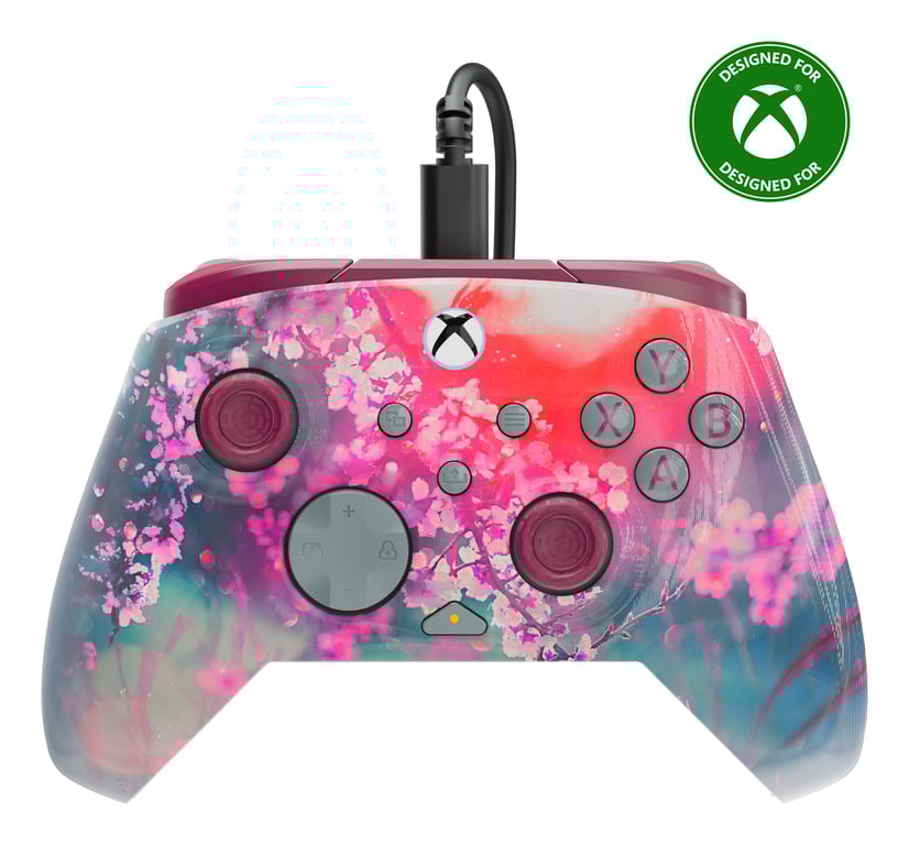 Turtle Beach Rematch Advanced Kyoto Bloom Manette de jeu filaire - Licence Xbox Series XS, Xbox One et PC avec Lenticulaire, multi-design, Boutons Programmables, Gâchettes et commandes audio - Neuf