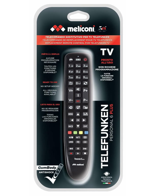 Meliconi Gumbody Personal 6 plus télécommande IR Wireless TV Appuyez sur les boutons Neuf - vue 2