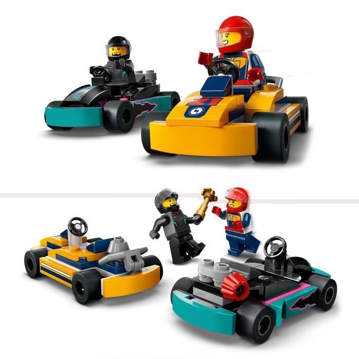 Karts et Pilotes de Course LEGO City - Ensemble de Jeu Amusant - Neuf