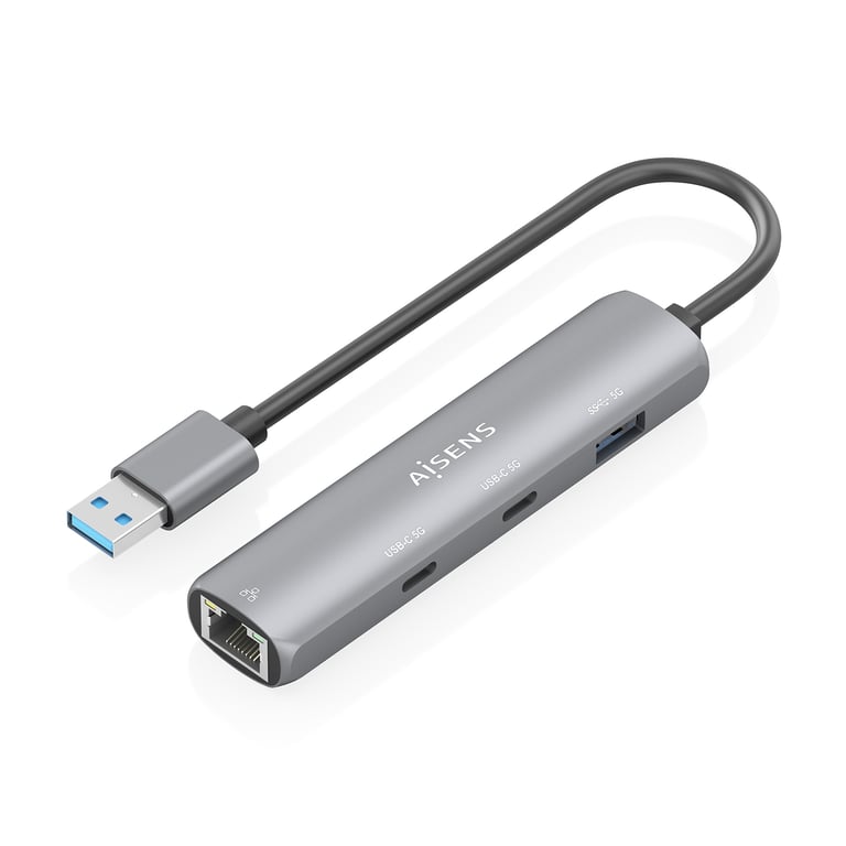 AISENS ASUC 4P036 GR station d'accueil Avec fil USB 3.2 Gen 1 3.1 Gen 1 Type A Neuf