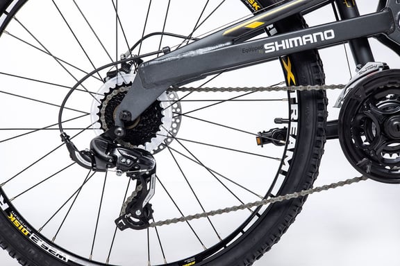 Bicicleta Montaña EQX 26'' 5.0 Aluminio, SHIMANO 24v, Doble Freno Disco, Doble Susp.