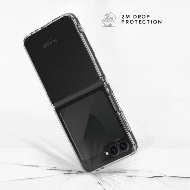 Funda híbrida transparente de plástico reciclado resistente a golpes para Samsung Galaxy Z Flip6