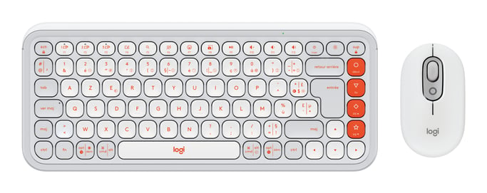 Logitech 920-013110 clavier Souris incluse Universel Bluetooth AZERTY Français Blanc - Neuf