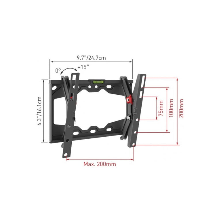 Barkan Mounting Systems E210+ support pour téléviseur 109,2 cm (43 ) Noir - Neuf