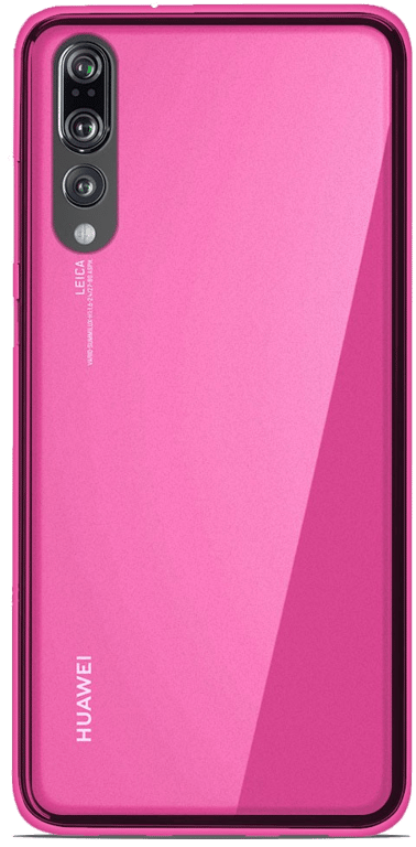 Coque silicone unie compatible Givré Rose Huawei P20 Pro