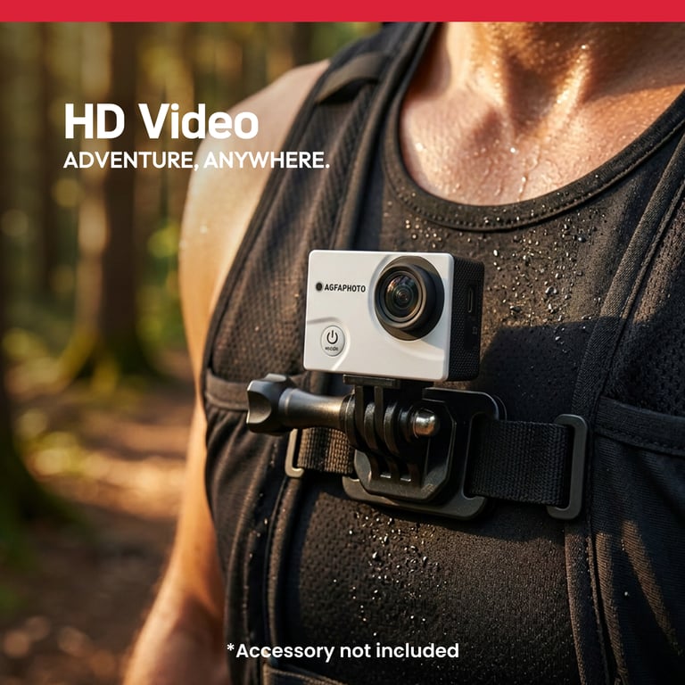 Caméra de Sport AgfaPhoto Realimove AC5000 – 12 MP, Full HD, Wifi - vue 3