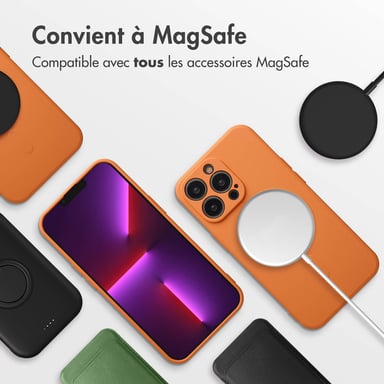 imoshion Coque Couleur avec MagSafe pour Apple iPhone 13 Pro - Neon Orange