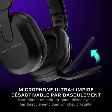 Turtle Beach Stealth 500 Noir PC Casque Gaming sans Fil w/ 40hr Batterie et Bluetooth pour PC, PS5, PS4 et Mobile