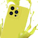 Coque pour Apple iPhone 13 PRO en FLUID JAUNE Housse de protection Étui en silicone TPU flexible