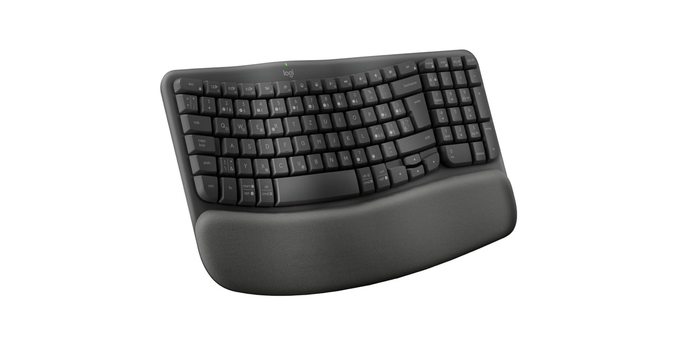 Clavier sans fil ergonomique Logitech Wave Keys Bluetooth TchèqueSlovaque Interrupteur à ciseaux - vue 4