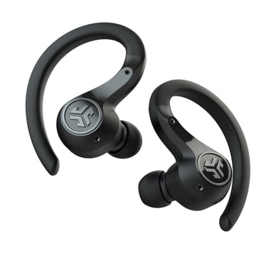 JLab Epic Air Sport Écouteurs Sans fil Crochets auriculaires, Ecouteurs Sports Bluetooth Noir
