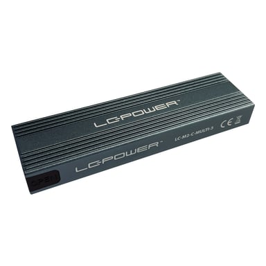 LC-Power LC-M2-C-MULTI-3 caja para disco duro externo Caja externa para unidad de estado sólido (SSD) Antracita M.2