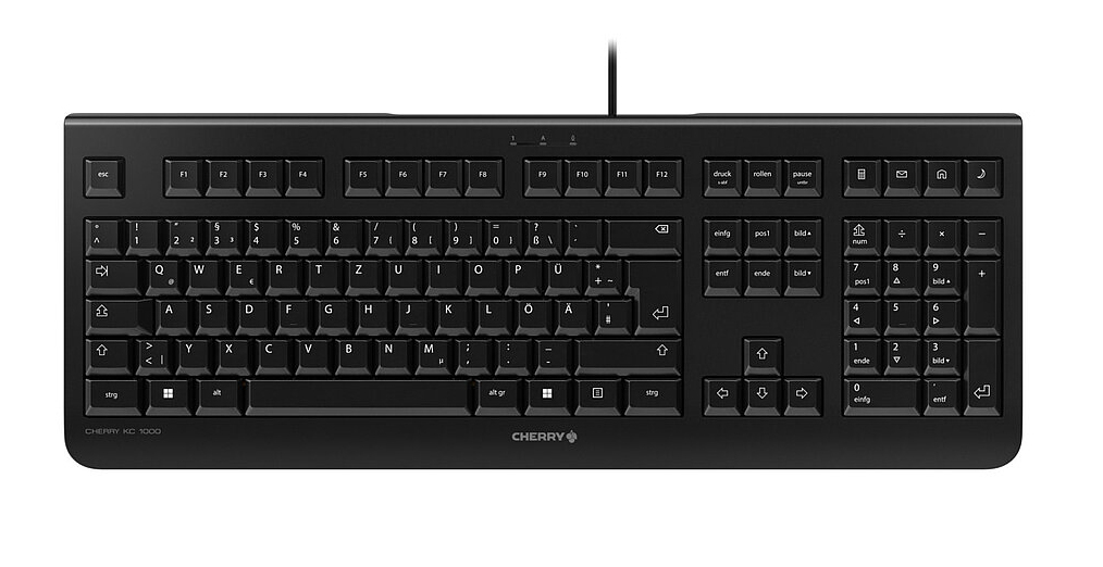 Clavier Filaire CHERRY KC 1000 – USB, Design Plat, Touches Silencieuses - vue 9
