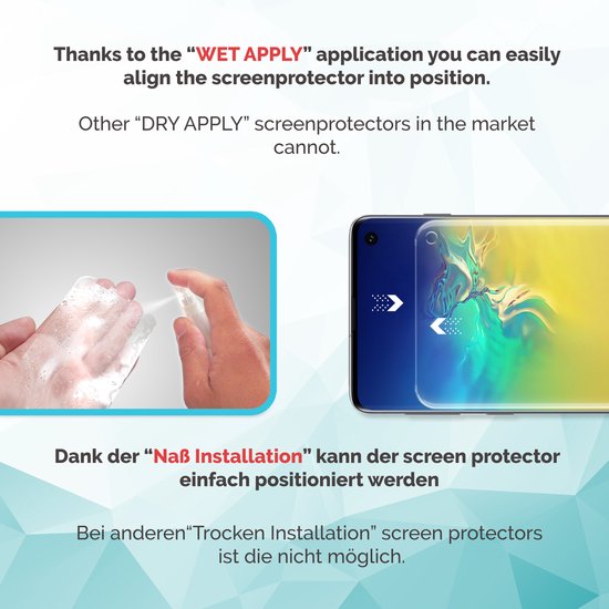 Samsung Galaxy S9- OMAZU Protection d'écran 3D Flex en TPU (2x films)Application très facile- Pas de Verre