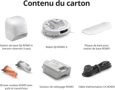 Robot Aspirador Fregasuelos DJI ROMO A - 25000 Pa - Blanco / Transparente