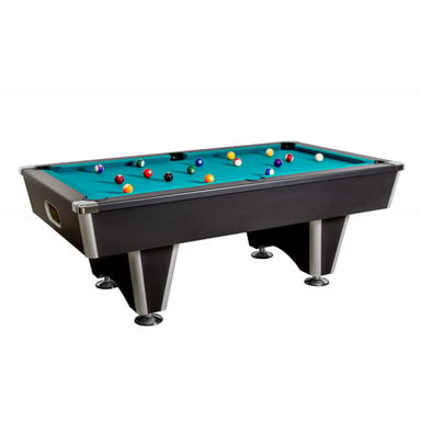 Billard Pacha Noir avec Tapis Vert - Table de Billard Professionnelle