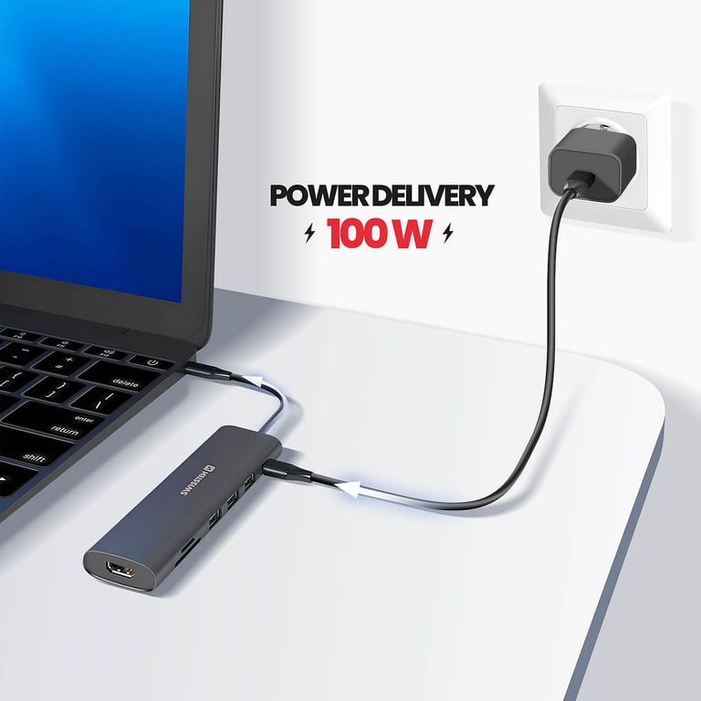 Hub USB C vers USB C + HDMI + USB + Lecteur Carte SD / micro SD Neuf - vue 2