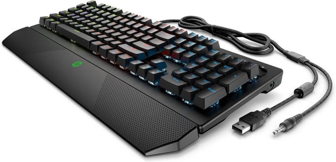 Teclado HP Pavilion 800 Gamer - USB con cable - QWERTY - Mecánico