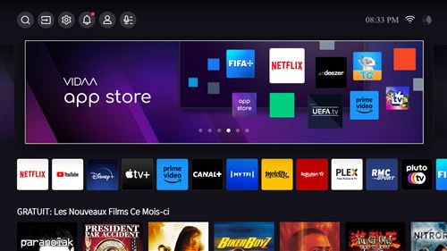 Hisense 65U7KQ TV 165,1 cm (65 ) 4K Ultra HD Smart TV Wifi Noir 1000 cd/m² - Neuf