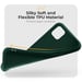Moozy Custodia in silicone della serie Minimalist per iPhone 11 Pro Max, verde notte - Sottile, morbida finitura opaca in TPU