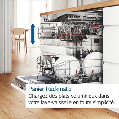 Lave-vaisselle pose libre BOSCH SSMS6ZCW12F SER6 - 14 couverts - Induction - L60cm - 38 dB - tiroir