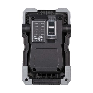 Brennenstuhl Proyector LED 15W 1500lm IPX6 Serie Rufus 1500 MA con función Powerbank Negro / Plateado