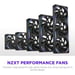NZXT F240X Carcasa del ordenador Ventilador 12 cm Negro 1 pieza(s)