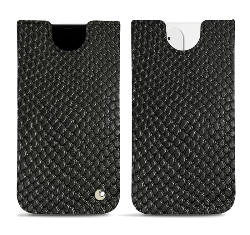 Pochette cuir Apple iPhone 12 - PochetteNoir