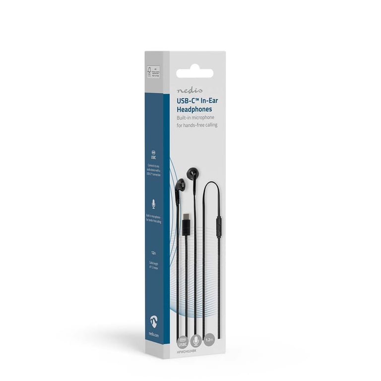 Écouteurs Filaires USB C avec Micro et Contrôle du Volume 1.2m Neuf - vue 3