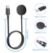 Cargador USB-C para Samsung Galaxy Watch 3/4/5/6/7, Active 1/2 Black