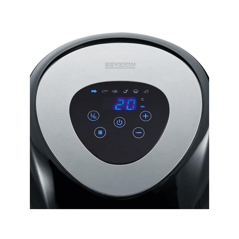 Severin 2430 Unique 3,2 L Autonome 1500 W Friteuse d'air chaud Noir, Acier inoxydable - Neuf