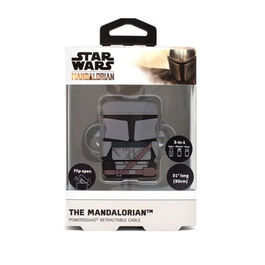 Thumbs Up PowerSquad The Mandalorian 0,6 m Cavo USB A USB C/Micro-USB B/Lightning Nero, Grigio