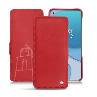 Housse cuir OnePlus 8T -  - Rouge - Cuir lisse premium