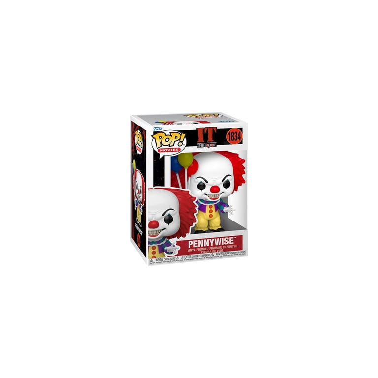 Figurine vinyle Funko Pop! Movies Pennywise (1990) 11,4 cm Réf. 1834 Coloris unique - Neuf